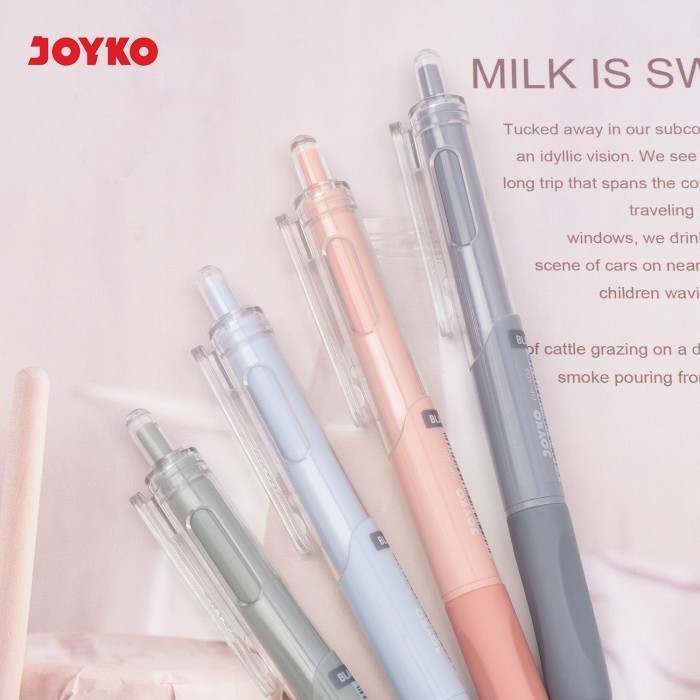 

JOYKO Gel Pen Pulpen Pena GP-406 0.5 mm Retractable Warna Hitam ECER