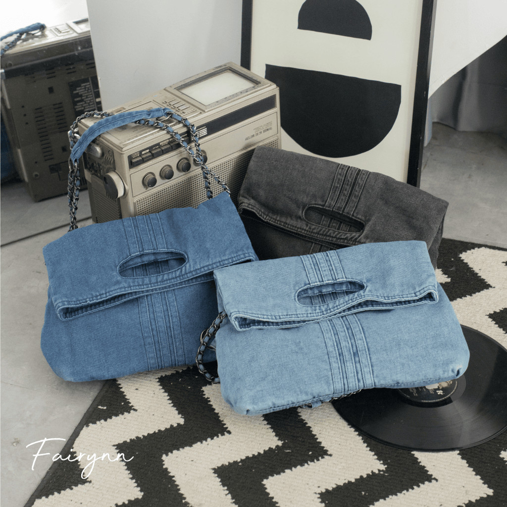 FAIRYNN - Jeanes Collection Seraphine Bag / Tas Wanita / Tote Bag Jeans / Tas Tote Wanita / Sling Ba