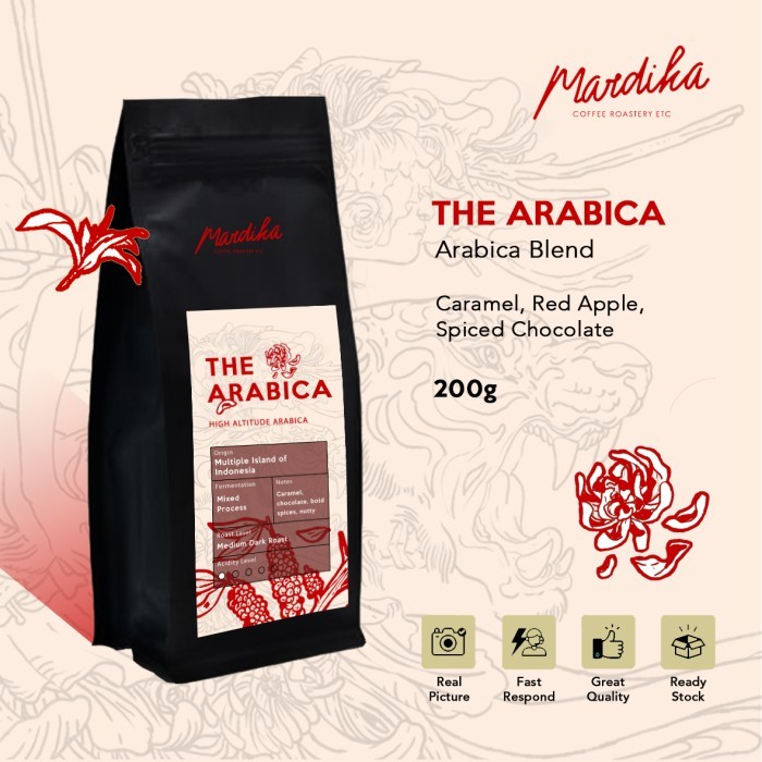 

PROMO TERBAIK!!!! THE ARABICA BIJI KOPI 200GR & 500 GR - Mardika Coffee - 200GR, Kasar/Coarse