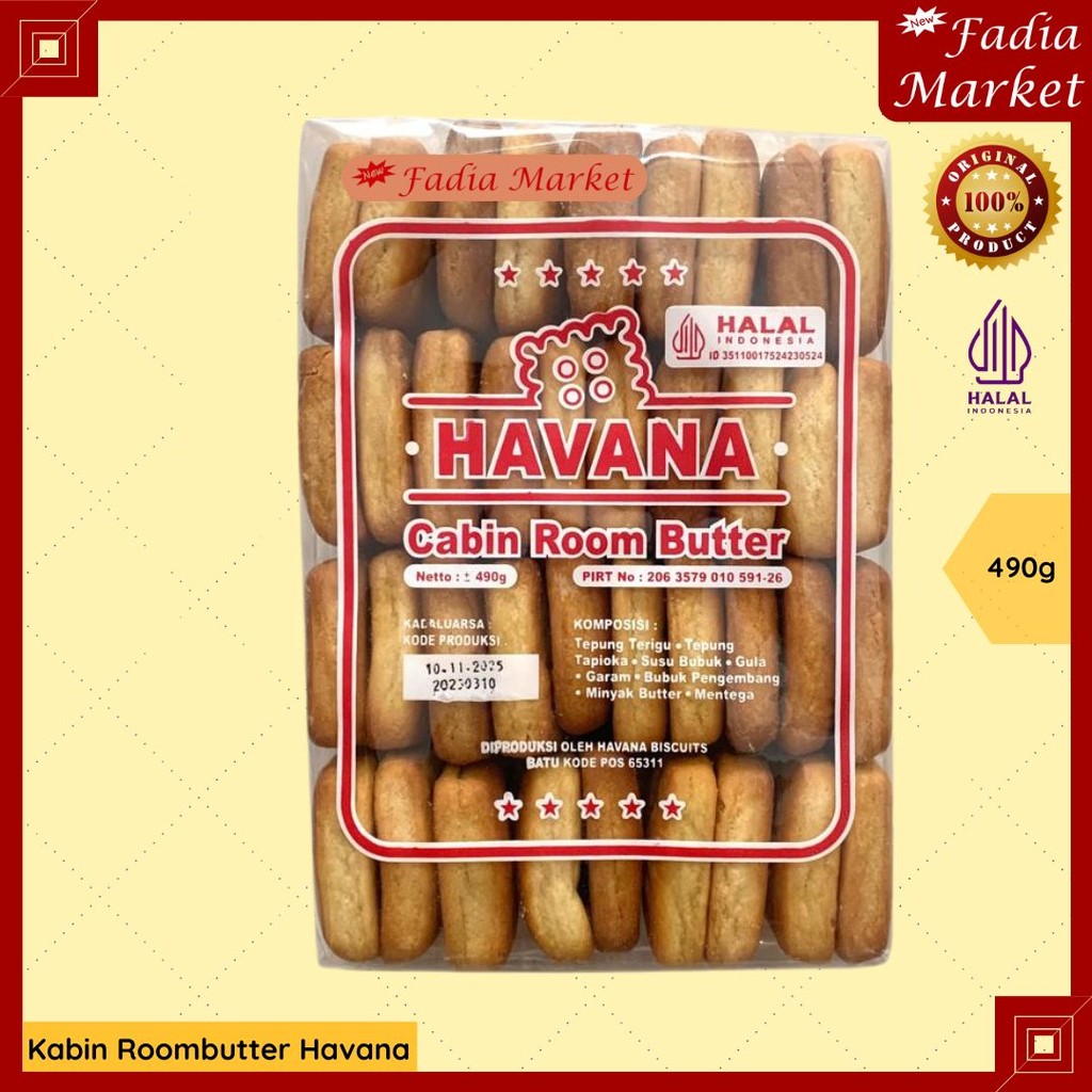 

Kabin Cabin Gabin Biscuit Roombutter Room Butter Batu Malang Havana 490g