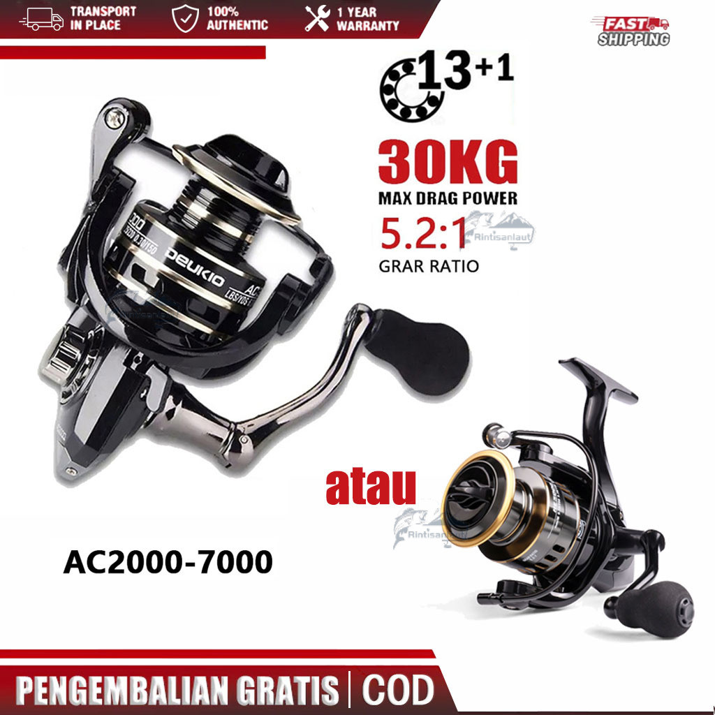 [Rintisanlaut] Roda pancing-Reel Pancing Deukio Reel Spinning Saltwater /Roda pancing all-metal NX20