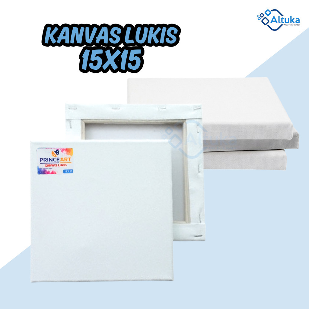 Kanvas Canvas Lukis / Media Lukis Warna Putih / Kanvas Lukis Ukuran 15x15