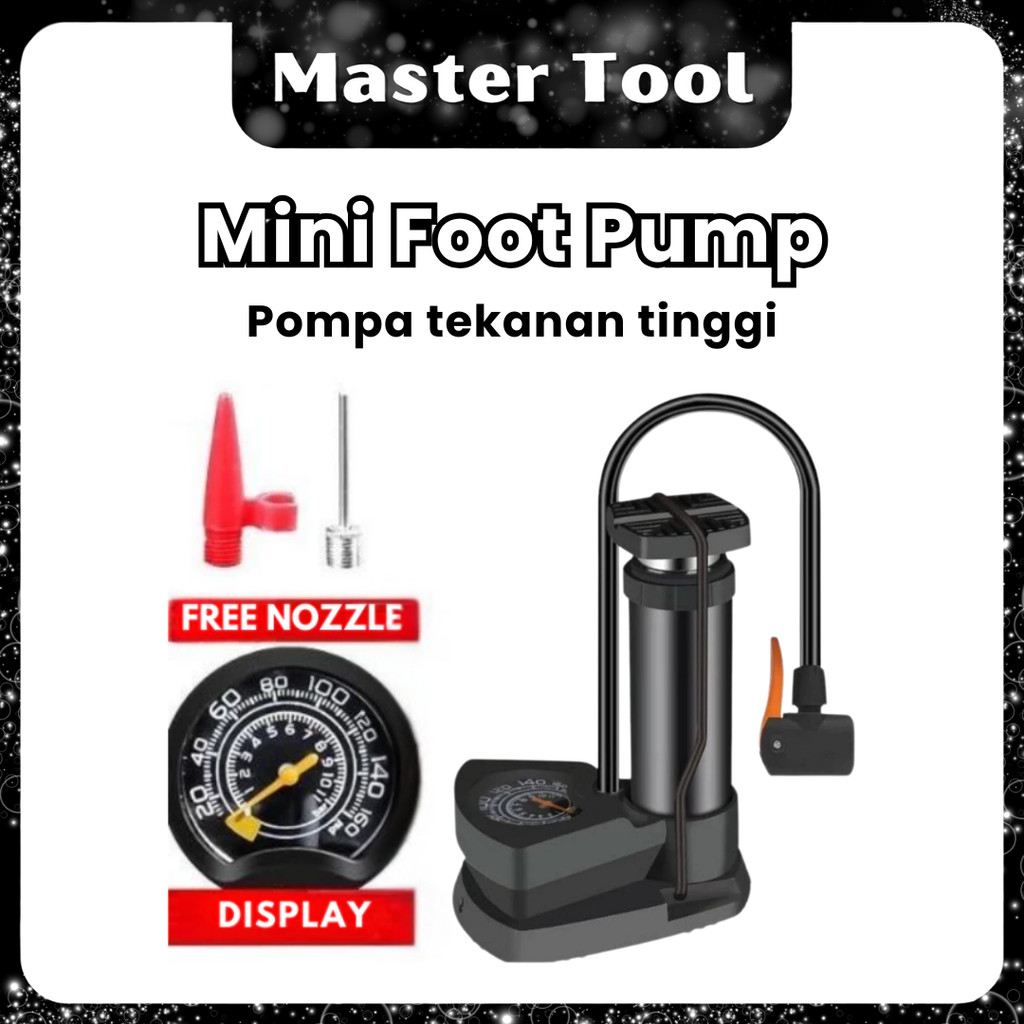 Master Tool (Garansi 1 Tahun) Pompa tekanan tinggi sepeda rumah universal portabel baterai listrik s