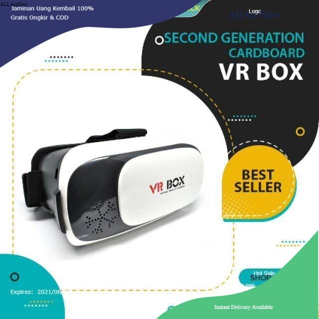 [AllAreNew] VR box virtual reality for smartphone cardboard untuk hp nonton gaming original
