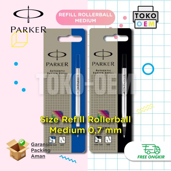 

Promo Terjangkau Parker Original Refill Rollerball Signpen Isi Ulang Pena Ukuran Medium 0.7 mm - Hitam
