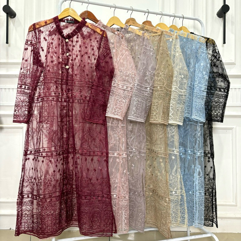 GAIA Outer Brukat Kondangan Wanita Tile Sapto Panjang Terbaru