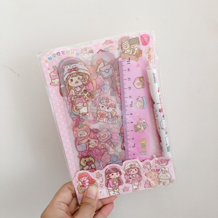 

Pen Sticker + Ruler Sanrio Cute Cinnamonroll My Melody Cute Girl Daily