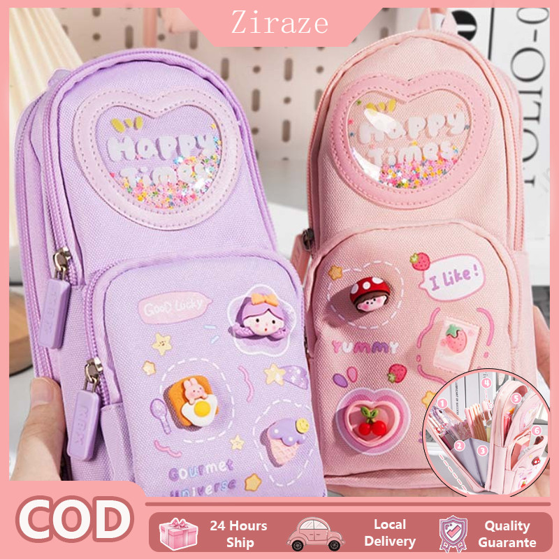 

Kotak Pensil Kapasitas Besar / Kotak Pensil Anak Sekolah 6 Ruang / Pencil Case Hiasan Glitter Karakter 3D Model Tas Kapasitas / Tempat Pensil Anak Perempuan / Gadis Lucu Pink Kotak Pensil Baru Sekolah / Alat Tulis Penting