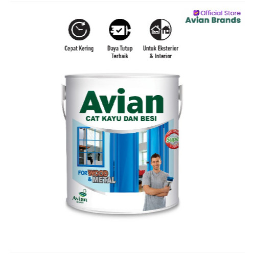 CAT KAYU DAN BESI 4KG AVIAN ANTI KARAT RAYAP PINTU JENDELA KUSEN BESI GALVANIS ALUMINIUM ALUMUNIUM