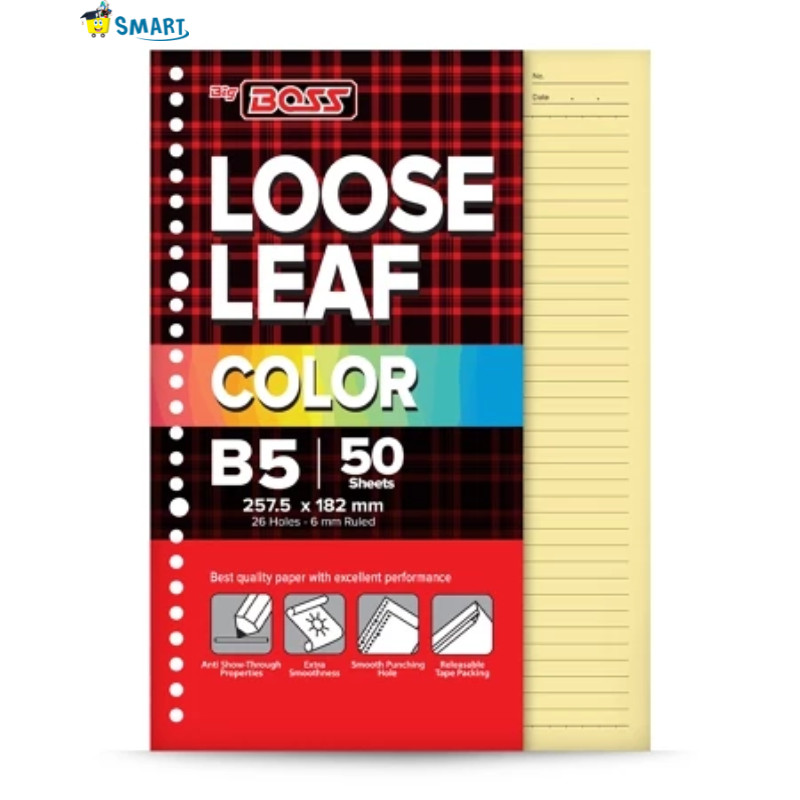 

BigBoss Loose Leaf 50 B5 Kuning - 18X26CM