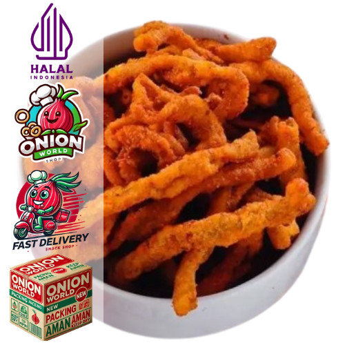 

UWD KERIPIK USUS PEDAS 500g Keripik Usus Crispy Usus Kering Usus Crispy Kriuk Cemilan Terlaris