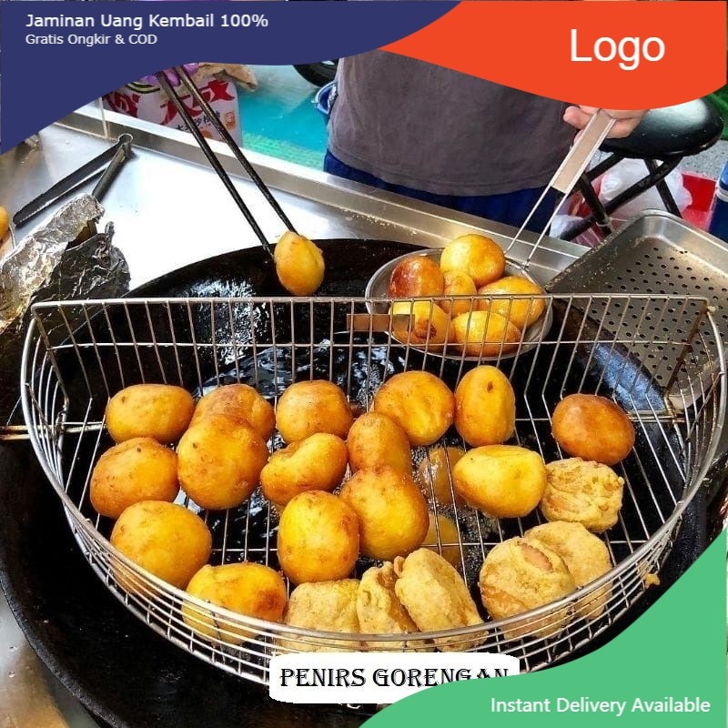 Peniris minyak gorengan wajan atau kuali/keranjang wajan Peniris minyak