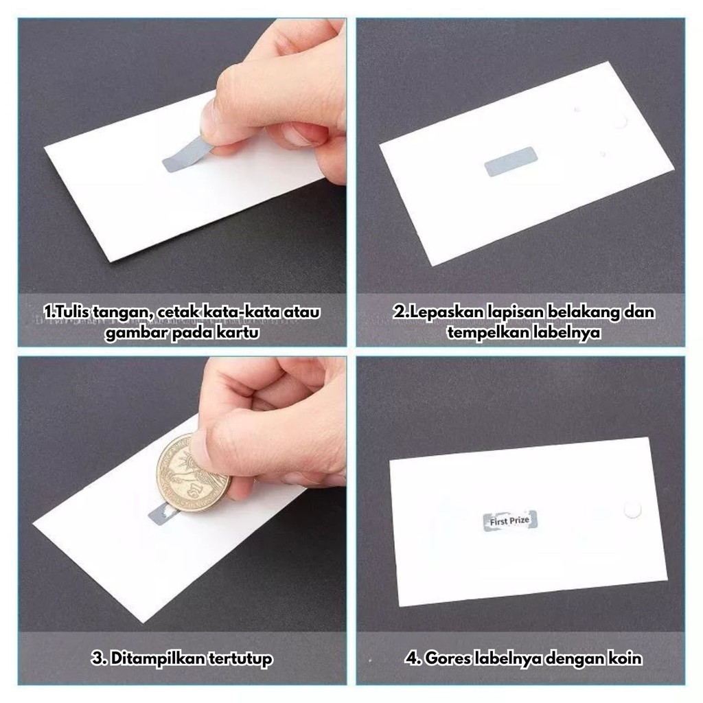 

Ay00! YAQEEN - 1000pcs Scratch Off Pin 6 X 22mm Label Sticker Label Gosok Scratch Penutup PIN