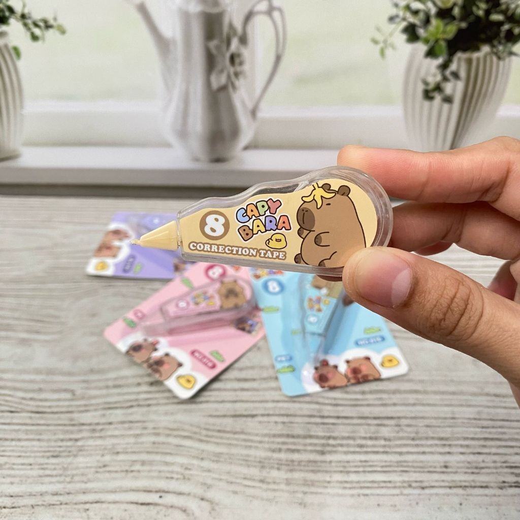 

Correction Tape Satuan Motif Capybara | CT-1819 | Ti pe x Terbaru Versi Capibara | Bisa COD