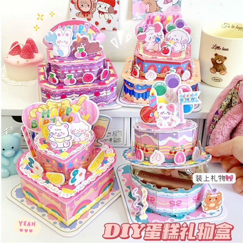 

DIY CAKE ULANG TAHUN KOTAK SOUVENIR HADIAH BIRTHDAY MEWAH AESTHETIC