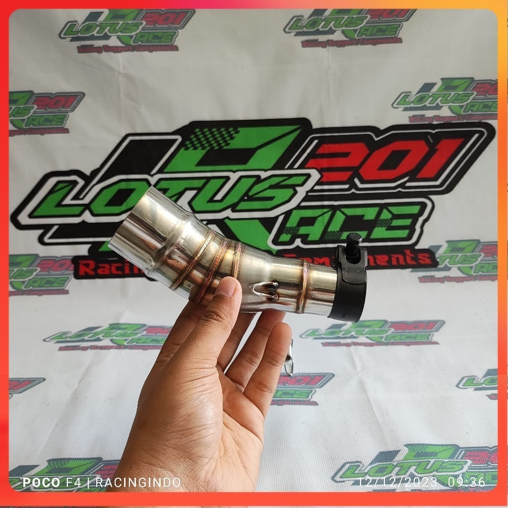 midpipe/ pipe slip on knalpot Yamaha R25 Mt 25 gratis breket dan per umiversal untuk semua slinser k