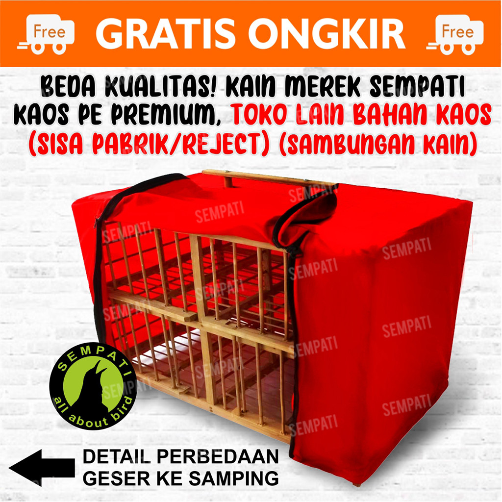 Sempati Krodong Dongdang Merpati 2 Pasang 4 Pintu Double Resleting Dua Sleting Kerodong Krodong Sang