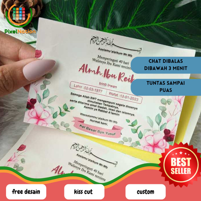 

PiNat Stiker Tahlilan Pengajian Mengenang Wafatnya 40 100 1000 Hari Kotak Nasi dan Box Makanan