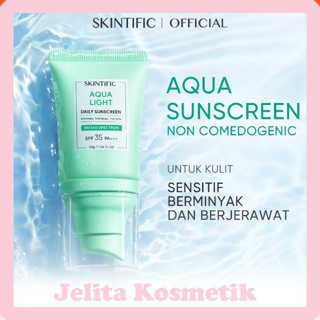 SKINTIFIC AQUA LIGHT DAILY SUNSCREEN 30GR original