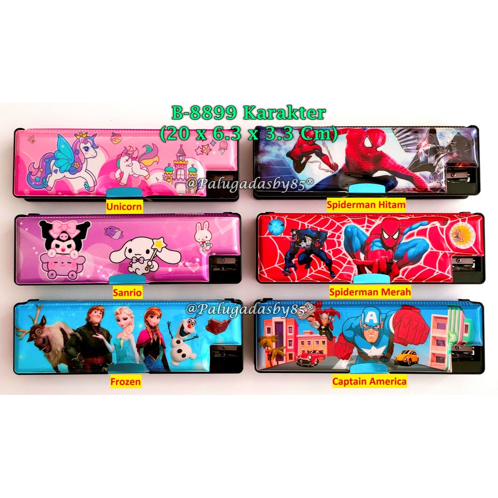 

(1 Biji) Kotak Pensil Magnet Karakter Viral 20 x 6.3 x 3.3 Cm / Tempat Pensil Magnet GXIMP B-8899