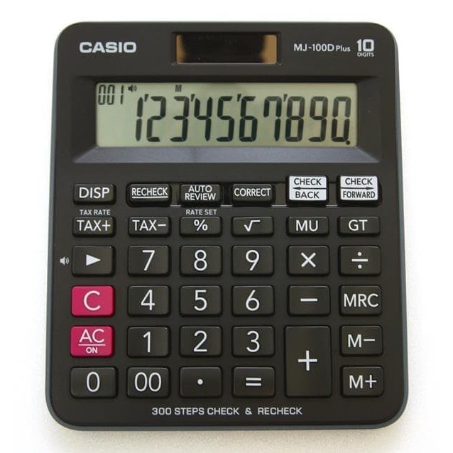 

KALKULATOR CASIO MJ 100D PLUS ORIGINAL - 10 DIGIT - CHECK AND RECHECK - 2 POWER - TAX CALCULATION Cod Bisa