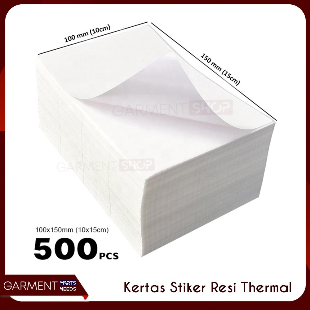 

RAIDESAFA_SHOP Kertas Stiker Resi Pengiriman Barcode Label Thermal A6 Tanpa Tinta Murah 10x15cm 100 x 150 mm