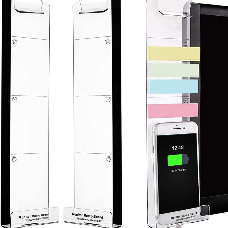 

Message Memo Board PC Screen Computer Monitor Side Panel Planner Writing Record Acrylic Message Board Remind Memo Pad