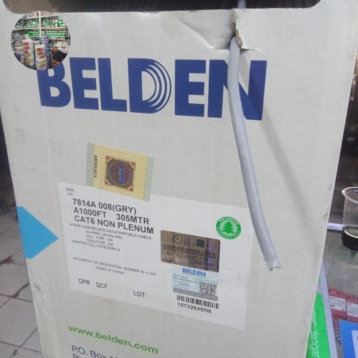 belden cat 6 / kabel LAN utp cat 6 belden / belden cat6 7814A 305meter