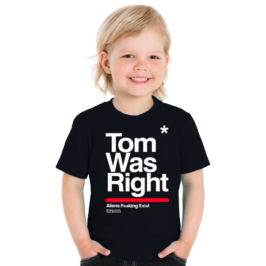 Kaos T shirt anak tom was right alien exist to the stars tom delonge blink 182