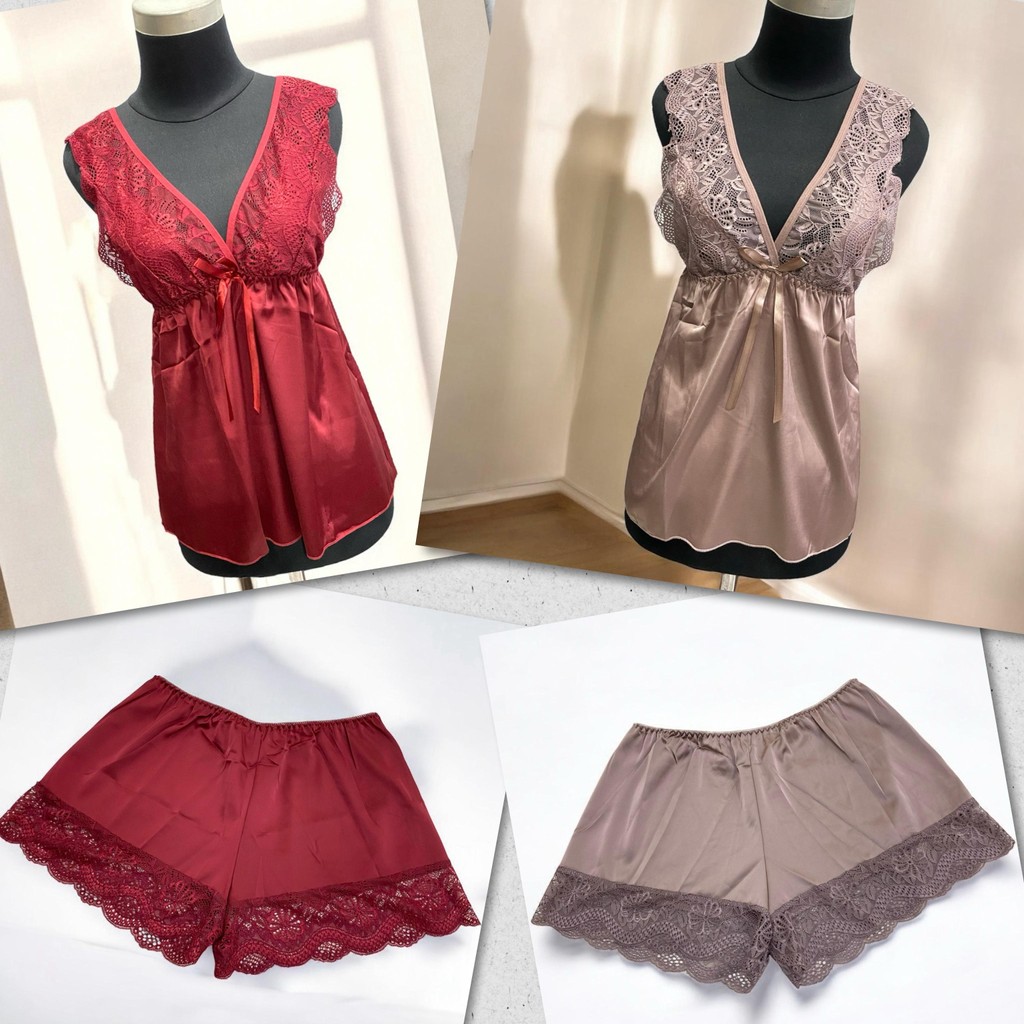 Lingerie Wanita Setelan Celana Pendek FELANCY 1093 | Ukuran L XL,  Mewah, Adem & Stylish