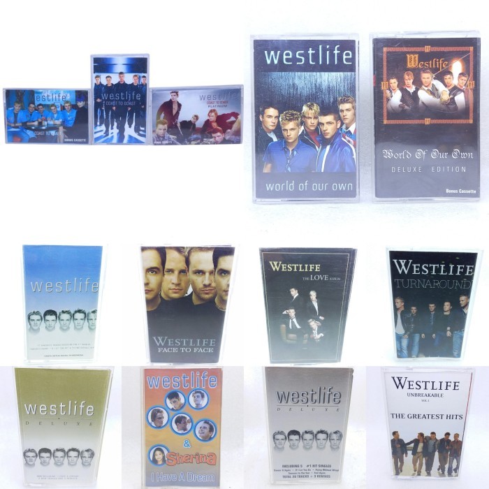 Kaset pita WESTLIFE  - coast to coast - face to face - turnaround - deluxe - unbreakable vol 1 2 the