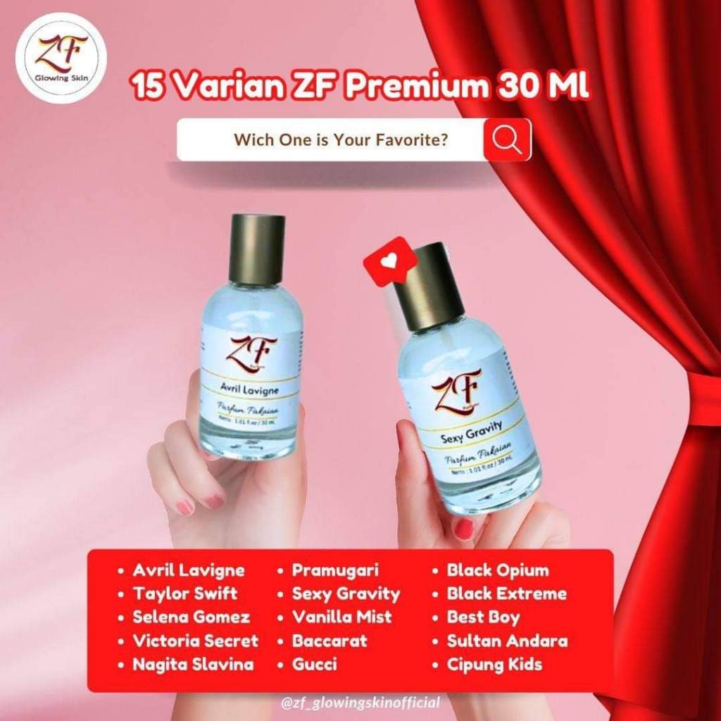 SIAP KIRIM Parfum ZF Wangi Baccarat Vanila Untuk Cowok Cewek Unisex Tahan Lama