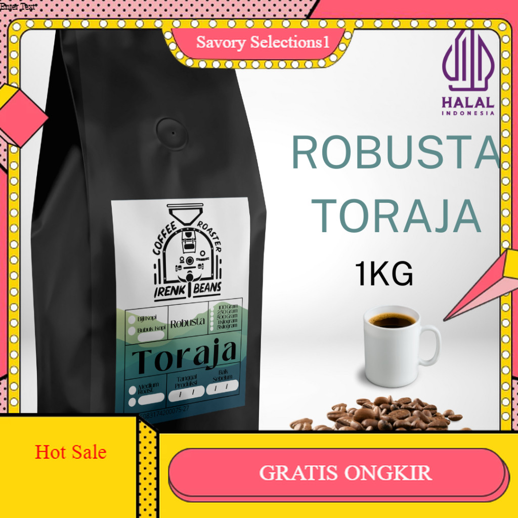 

【SAVORY】 FLASH SALE!! Kopi Robusta Toraja 1000g 1kg Biji Bubuk