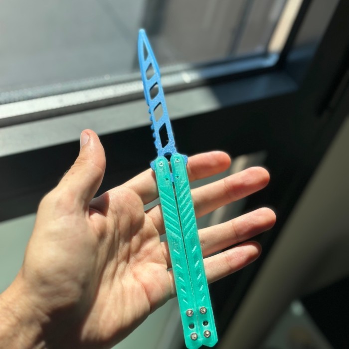 Balisong Trainer Plastic Fidget Custom Colours