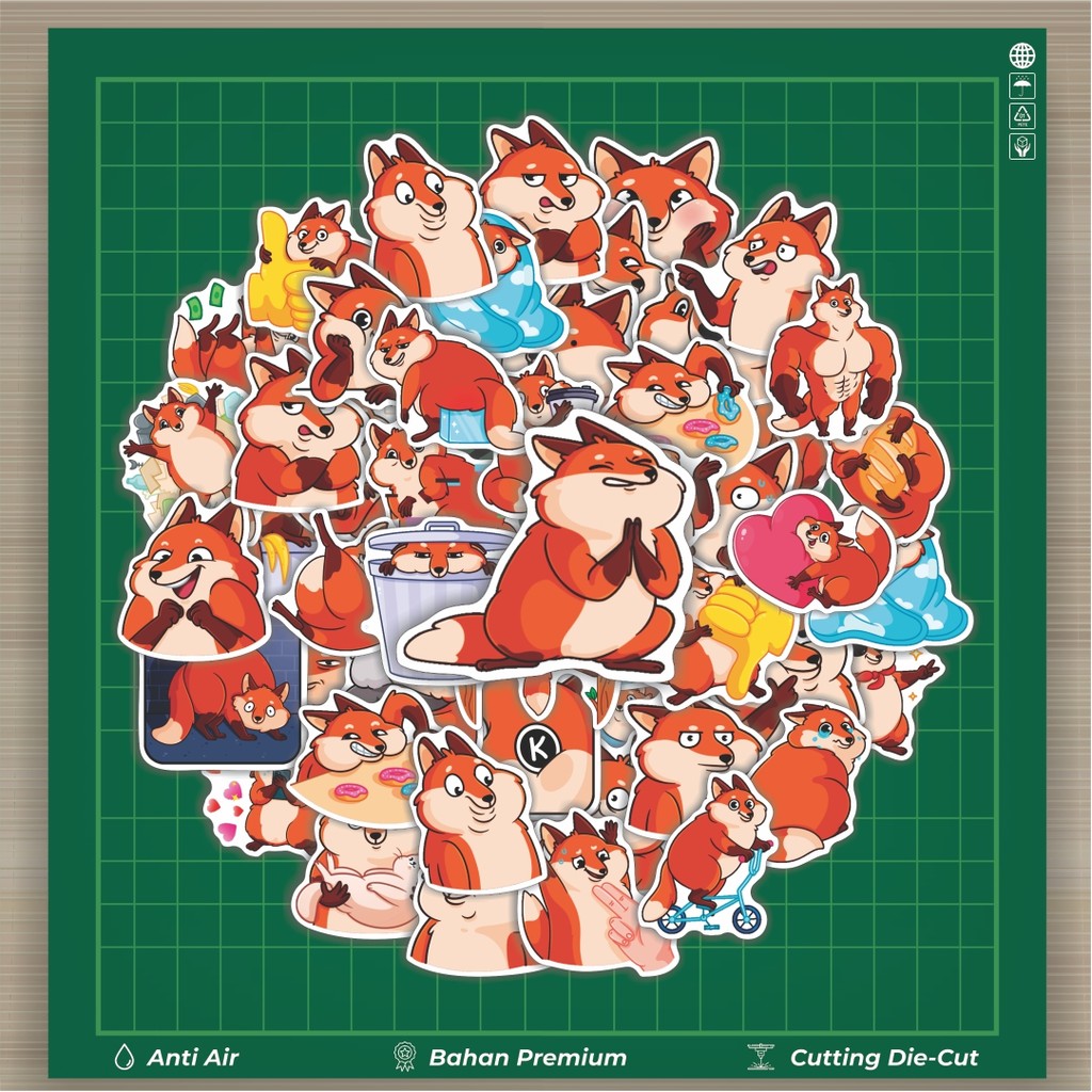 

HOT 50 PCS STIKER Stiker Hewan Kartun Sneaky Stiker Fashion Cars Decal Dingin Kartu Album Custom Vinyl Anti Air- Sticker Aesthetic Buku Journal Koper Casing HP Tablet Laptop Helm Motor Botol Minum