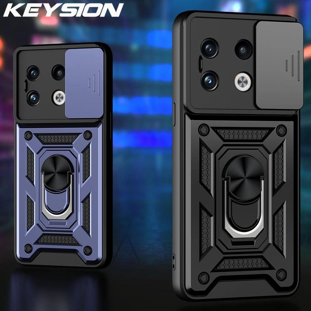 For Oneplus 10T 5G 1+ Ace Pro case Slide Camera Lens Protection Ring Stand armor Hard casing ForOneP