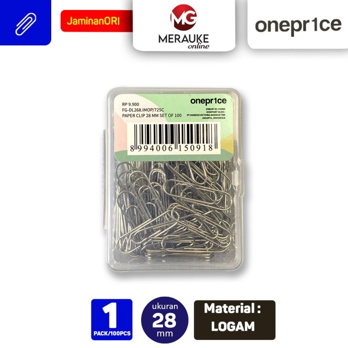 

Onepr1ce Paper Clip 28 mm 1 set isi 100 pcs