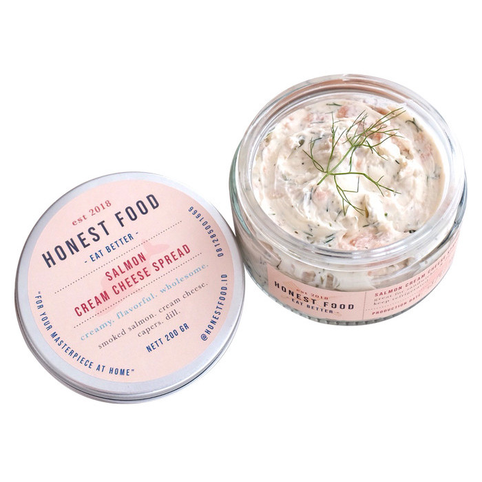 

New Arrival Salmon Cream Cheese Spread Honestfood - Selai Ikan Salmon sandwich - Regular