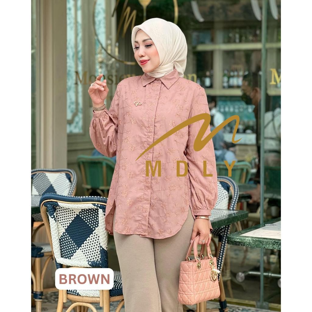 MDLY Baju Kemeja atasan wanita Lovra shirt by Mdly