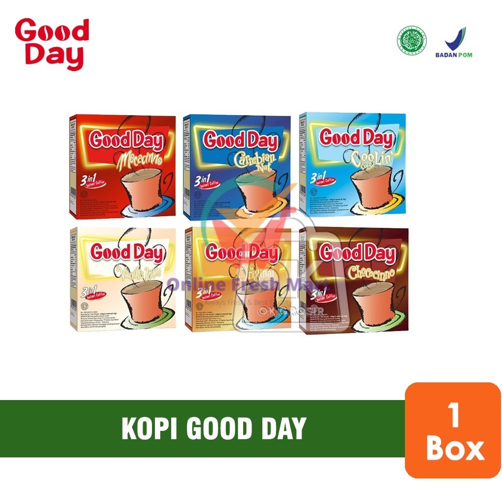 

Good Day Coffe All Variant / Kopi Instant 3 in 1 / isi 5 Sachet (1 Box) - Online Fresh Mart Denpasar