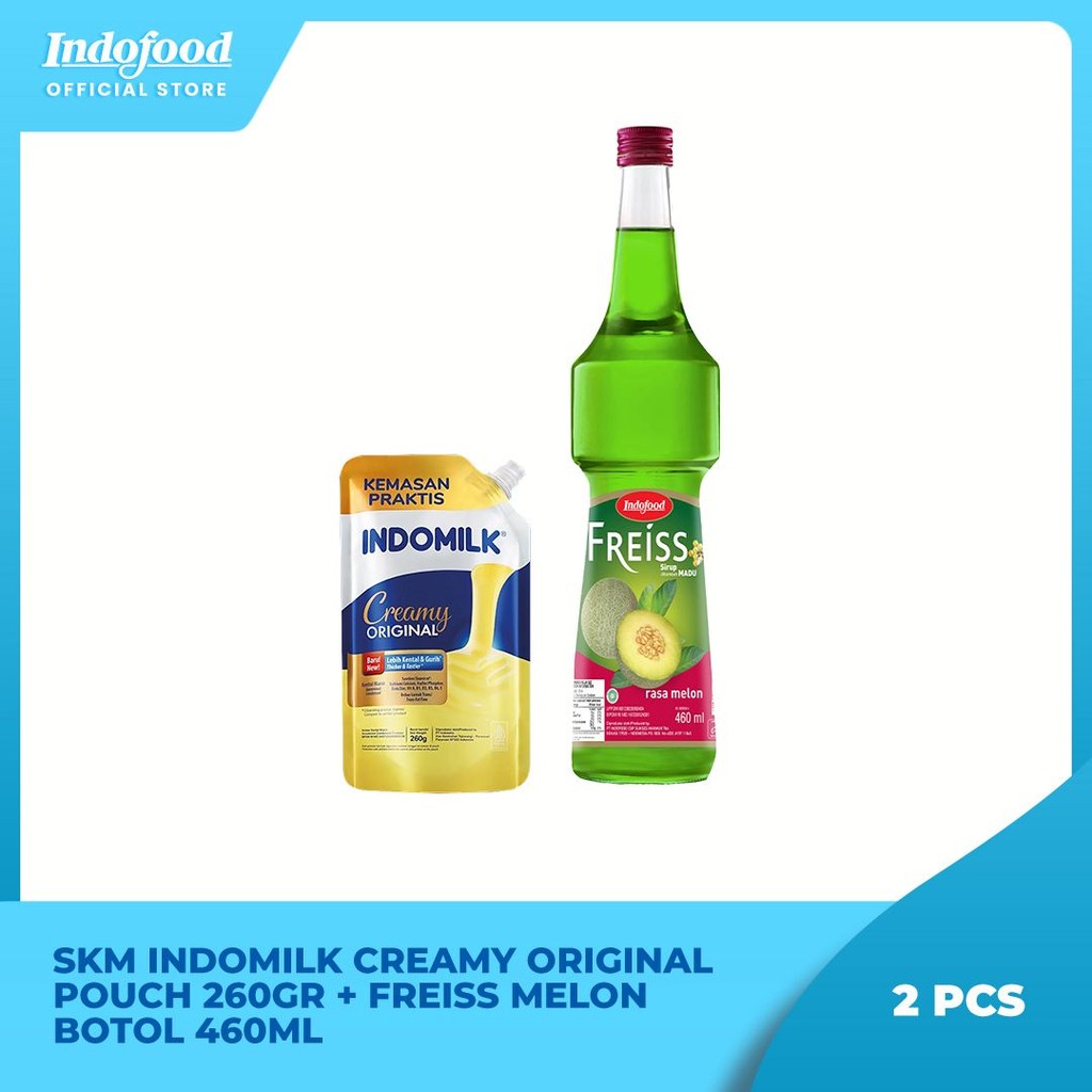 

Special Paket Indomilk Kental Manis Putih Small Pouch 260 gr + Freiss Melon Botol 460 ml