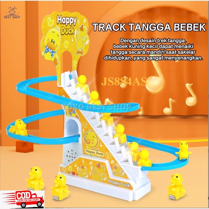 MAINAN BEBEK MAINAN BAYI/SELUNCURAN BEBEK TANGGA / MAINAN MUSIK TANGGA/ TANGGA REL SELUNCUR MAINAN A