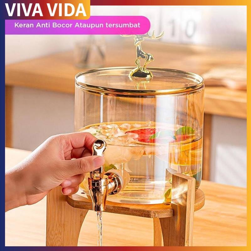 Ember Minuman Seadanya Dispenser Air Kaca Sultan 2.6 Liter | Ketel Air Kaca | Dispenser Estetik