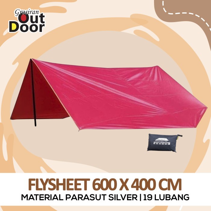 flysheet tenda 6 x 4 m - RANDOM