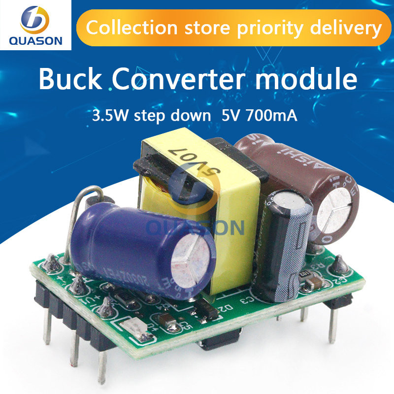 AC-DC 5V 700mA 3.5W Precision Buck Converter AC 220v to 5v DC step down Transformer power supply mod