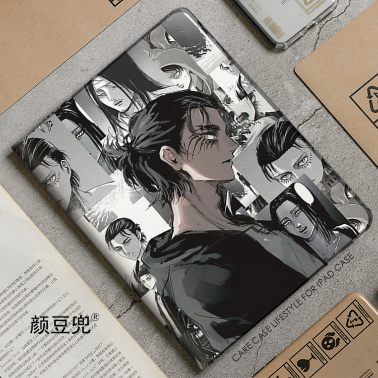Eren Jaeger Anime on Titan Levi For Samsung Galaxy Tab A7 Lite 8.7 2021 Case S9 FE Plus Tri-fold sta