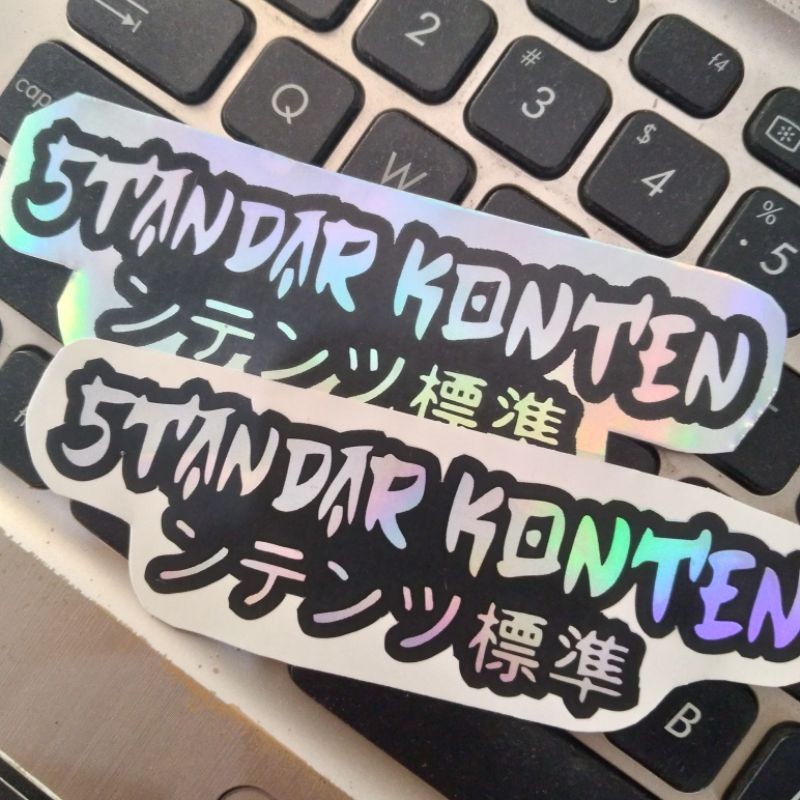 

Stiker Standar Konten Tulisan Jepang Cina Stiker Hologram Montor