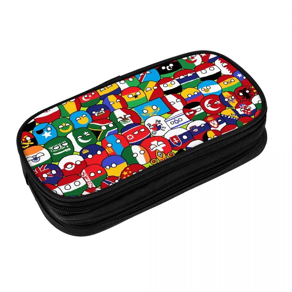 

Countryball Pencil Case Pop Vintage Pencil Case School Pencil Cases Canvas Students Cool University Pen Box School Stationery