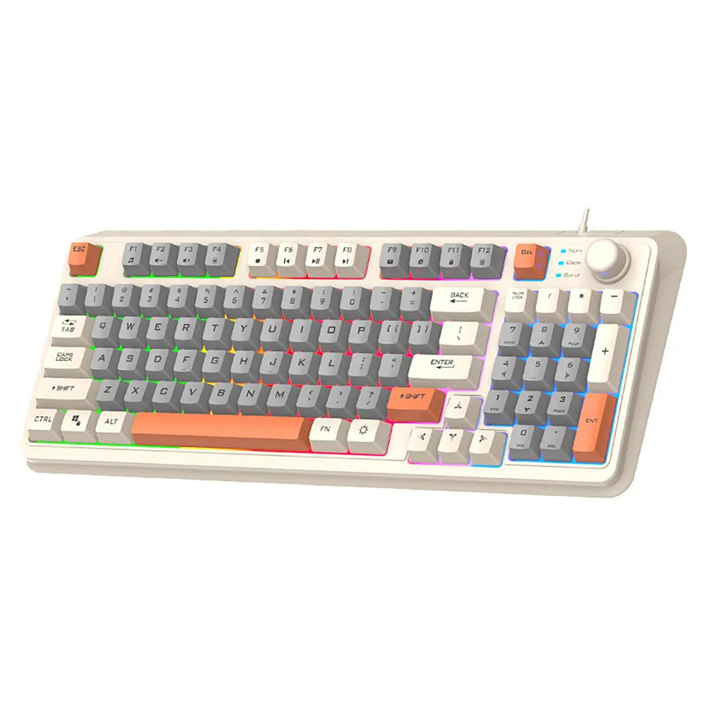 K82 Gaming Keyboard 94 Keys Mechanical Wired Computer Keyboard With RGB Backlight Keyboard For Lapto