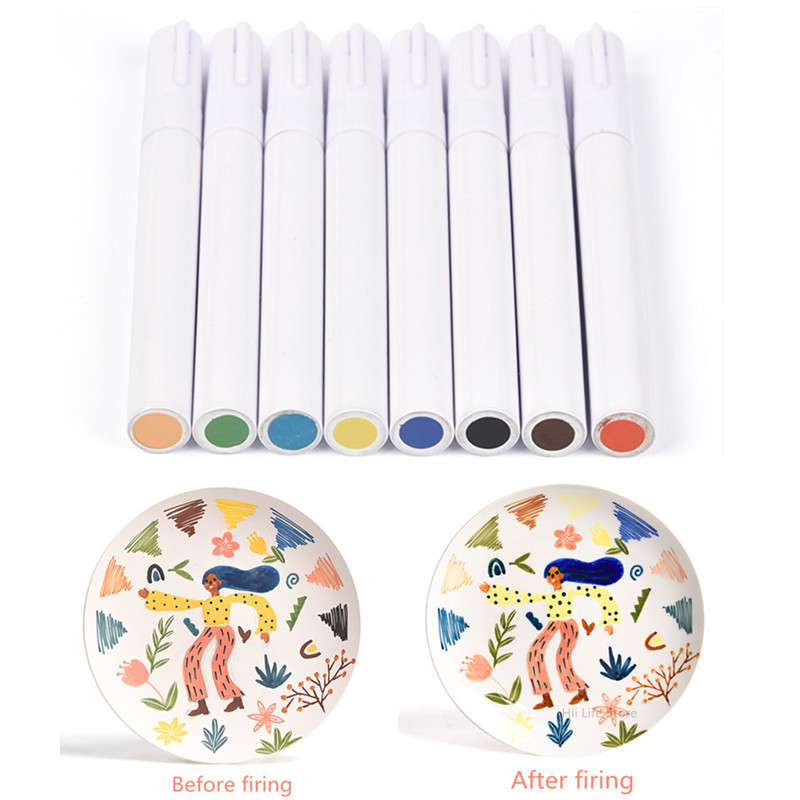 

Pottery Art Underglaze Marker Pen Ceramic Pigment Ceramic DIY Painting Special Pen Dot Painting Craft Pottery Tools